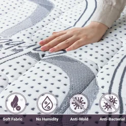 The White Stone Matelas Orthopédique 200x220 cm Fermeté Moyenne* Matelas
