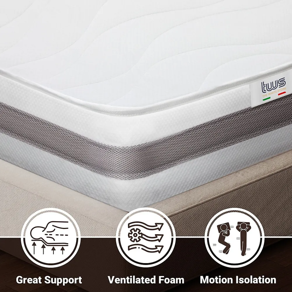 Matelas 200x220 cm en Mousse Antibactérien>The White Stone Hot