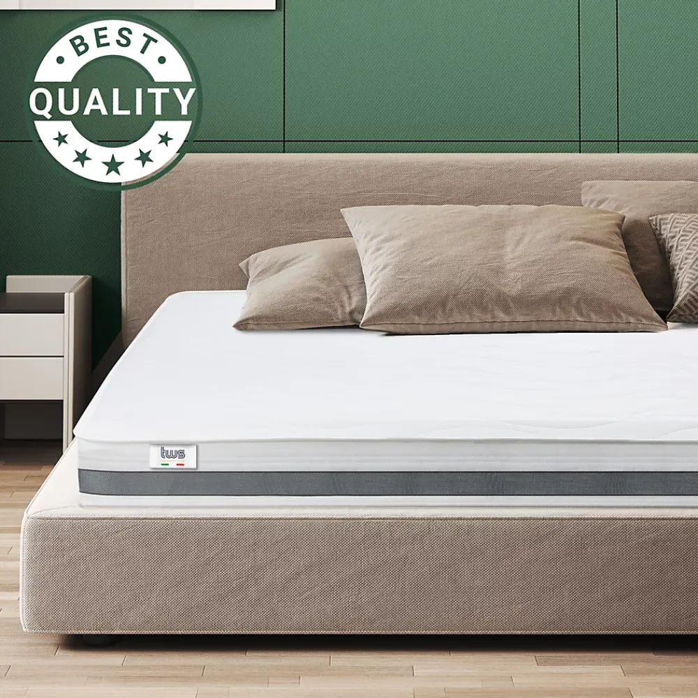 The White Stone Matelas 155x210 cm en Mousse Antibactérien* Matelas