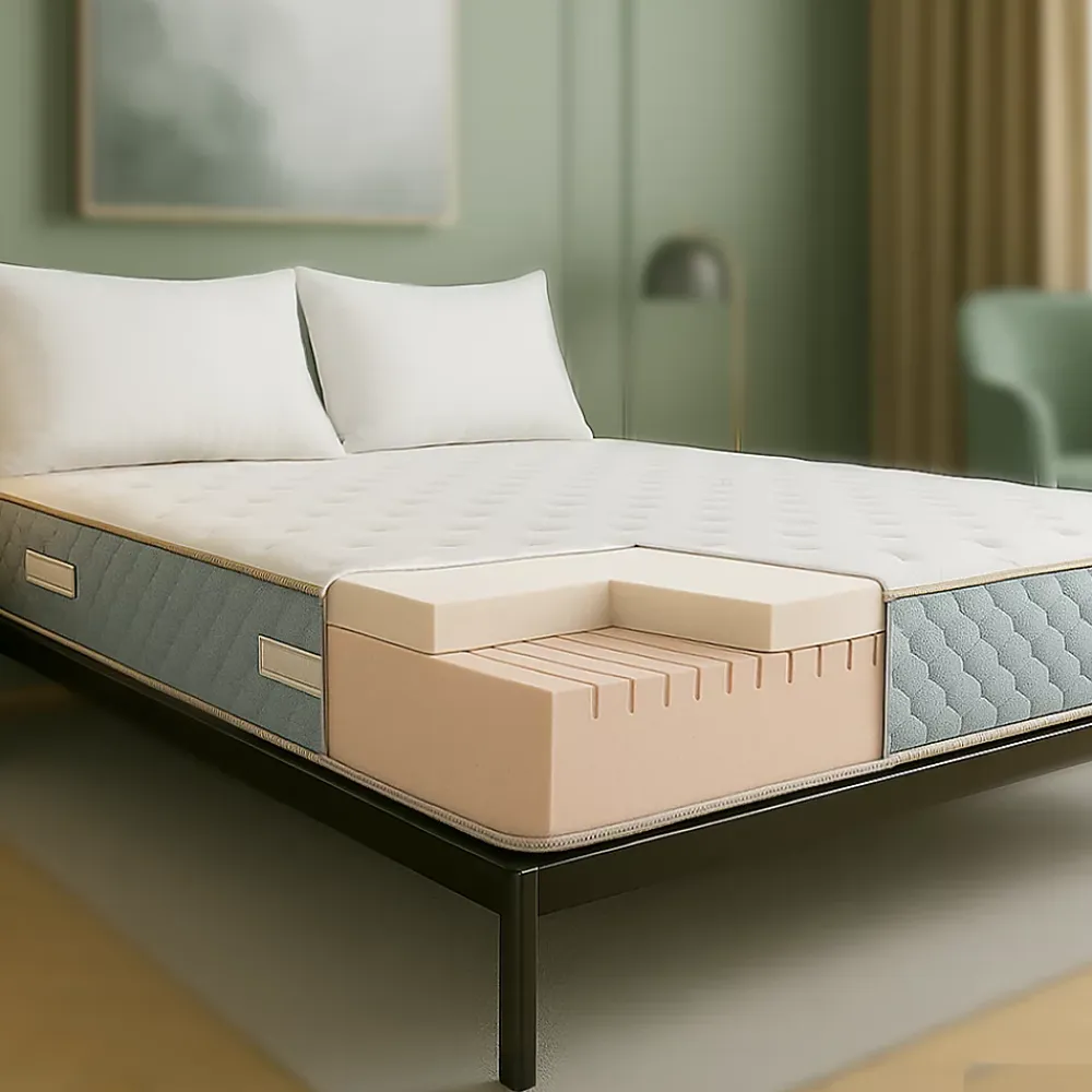 The White Stone Matelas 140x190 cm en Mousse Hypoallergénique et Memory Foam, Hauteur 22 cm* Matelas