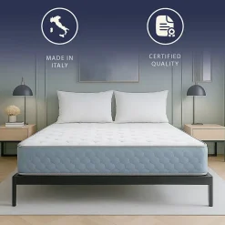 The White Stone Matelas 140x190 cm en Mousse Hypoallergénique et Memory Foam, Hauteur 22 cm* Matelas