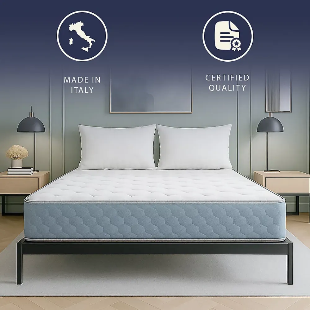 The White Stone Matelas 140x190 cm en Mousse Hypoallergénique et Memory Foam, Hauteur 22 cm* Matelas