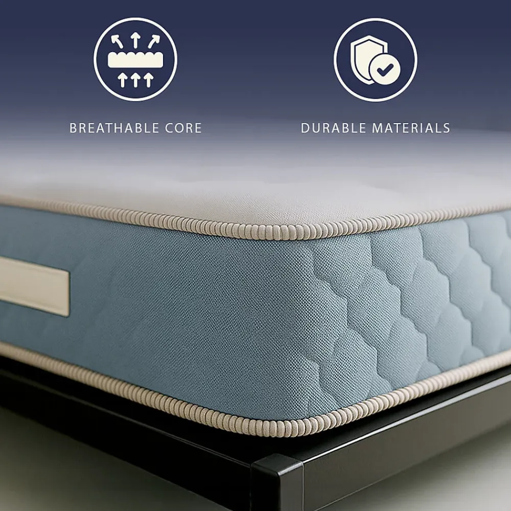 The White Stone Matelas 140x190 cm en Mousse Hypoallergénique et Memory Foam, Hauteur 22 cm* Matelas