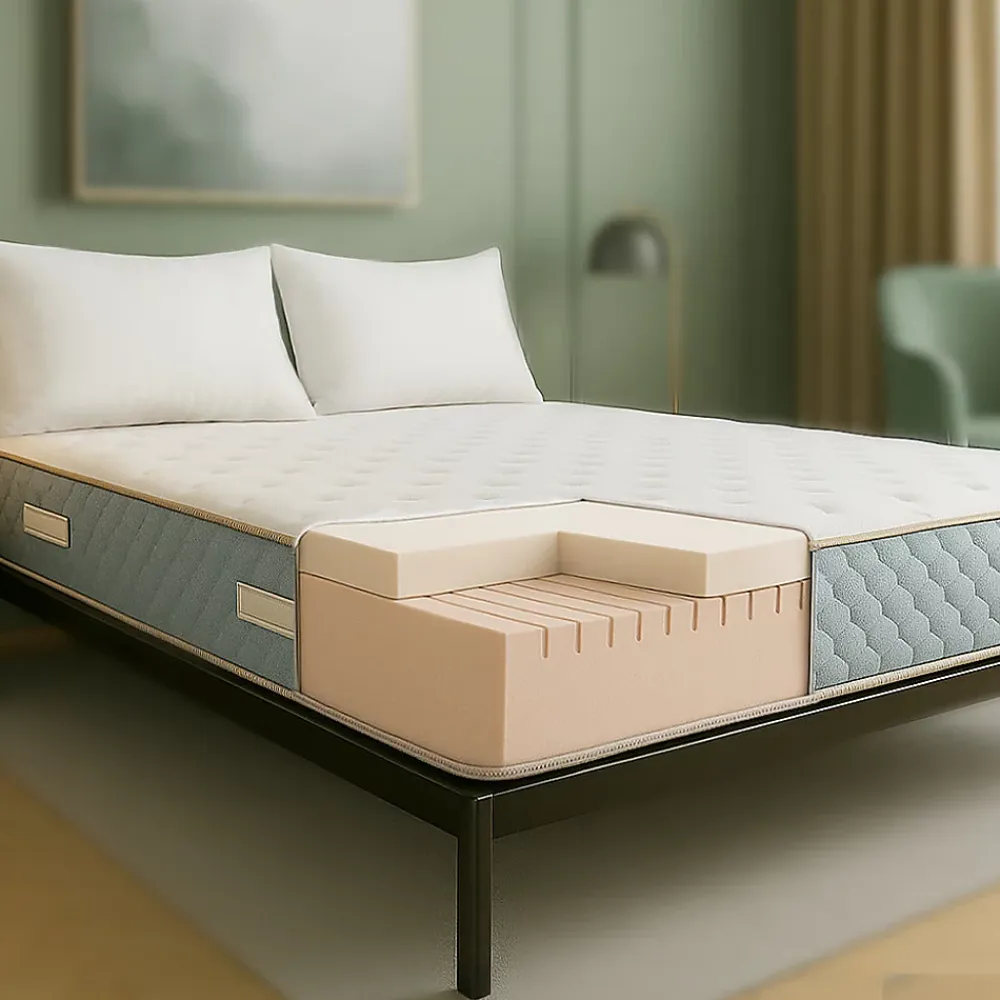 The White Stone Matelas 140x190 cm en Mousse Hypoallergénique et Memory Foam, Hauteur 22 cm* Matelas