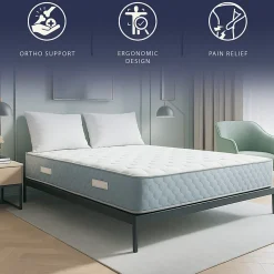 The White Stone Matelas 140x190 cm en Mousse Hypoallergénique et Memory Foam, Hauteur 22 cm* Matelas