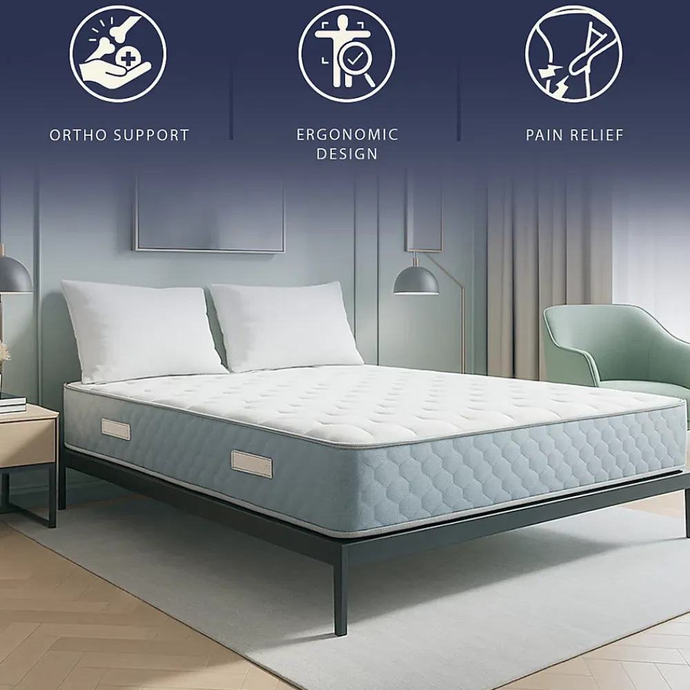 The White Stone Matelas 140x190 cm en Mousse Hypoallergénique et Memory Foam, Hauteur 22 cm* Matelas