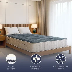 The White Stone Matelas 120x190 cm en Mousse à Mémoire, Hauteur 18 cm* Matelas