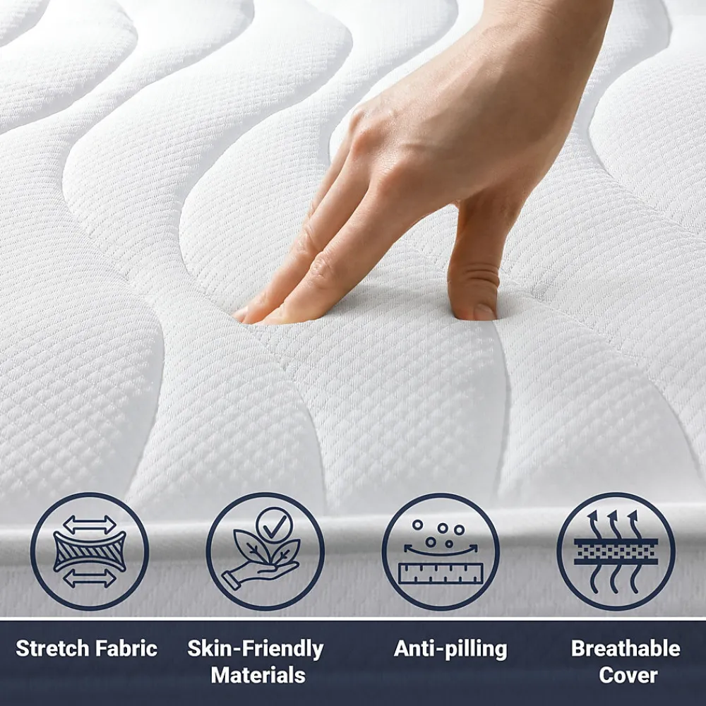 Matelas 90x150 cm en Mousse Antibactérien>The White Stone Online