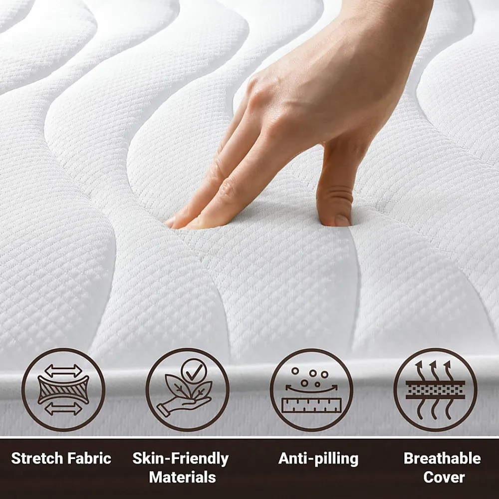 Matelas 125x210 cm en Mousse Antibactérien>The White Stone Clearance
