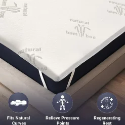 The White Stone Surmatelas 130x190 cm en Latex Naturel, Déhoussable 5 cm* Surmatelas