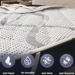 The White Stone Surmatelas 90x200 respirant hauteur 5 cm* Surmatelas