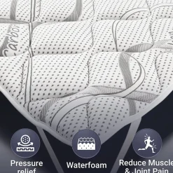 The White Stone Surmatelas 135x190 respirant hauteur 5 cm* Surmatelas