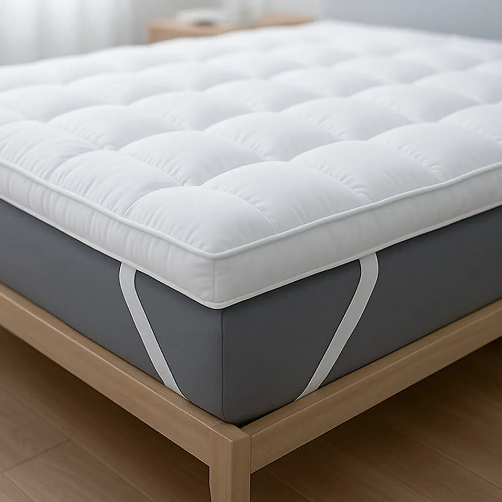 Surmatelas 90x200 cm avec rembourrage en ouate de 1000 g/m²>The White Stone