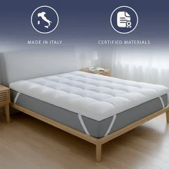 Surmatelas 90x200 cm avec rembourrage en ouate de 1000 g/m²><noscript><img width=