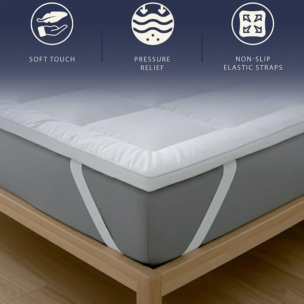 Surmatelas 180x200 cm en ouate de 800 g>The White Stone