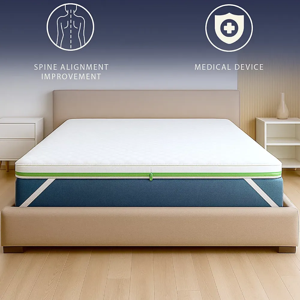 The White Stone Surmatelas 90x190 en Memory Foam Breeze à 9 Zones* Surmatelas