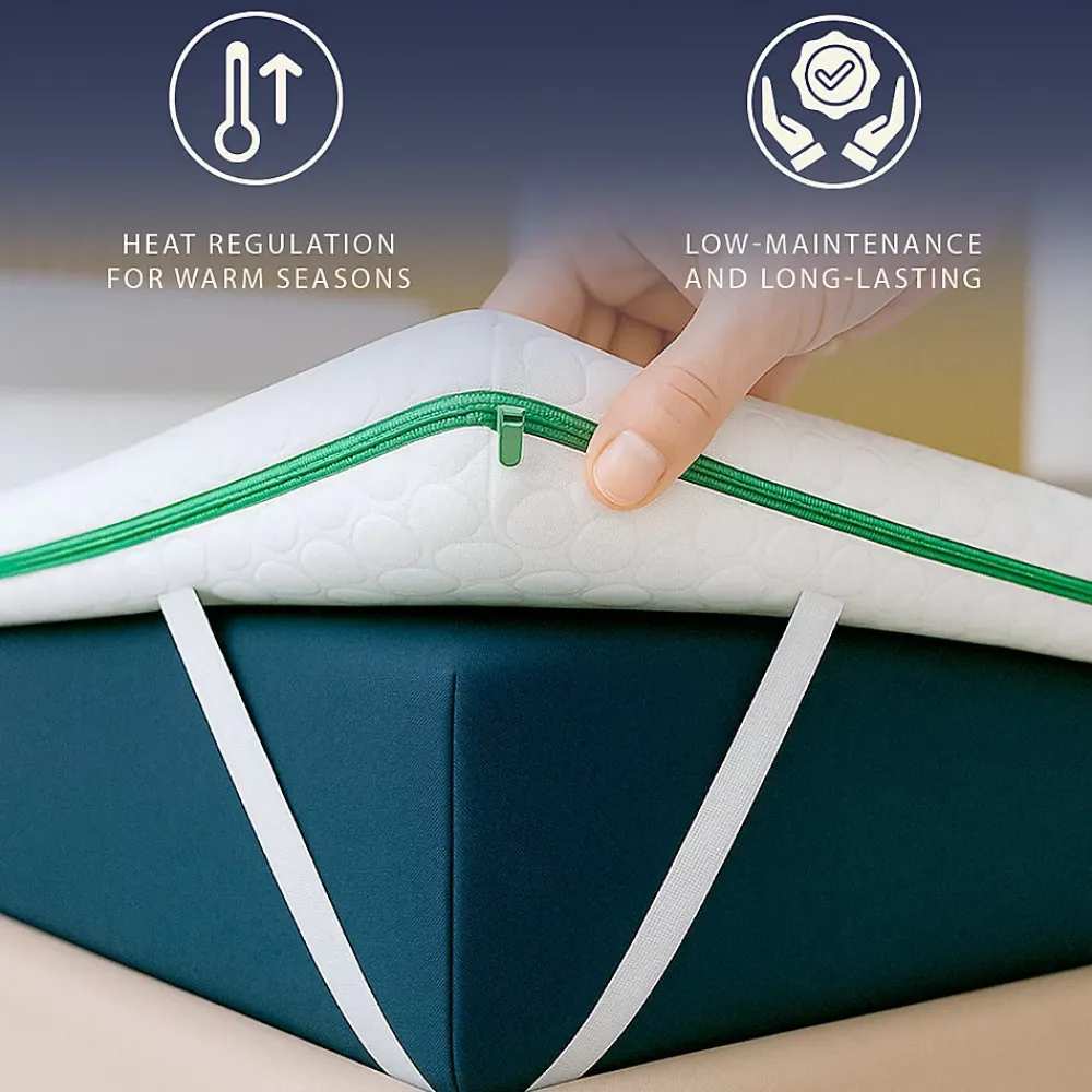 The White Stone Surmatelas 90x200 en Memory Foam Breeze à 9 Zones* Surmatelas