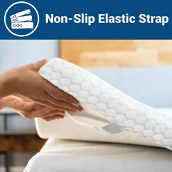 Surmatelas en mousse à mémoire de forme 70 x 200 cm><noscript><img width=
