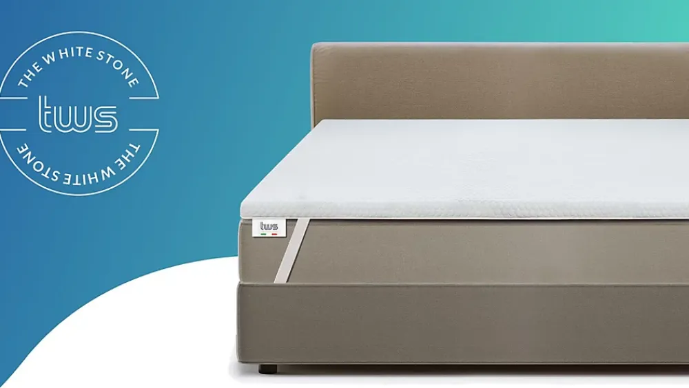The White Stone Surmatelas en mousse à mémoire de forme 80 x 195 cm* Surmatelas