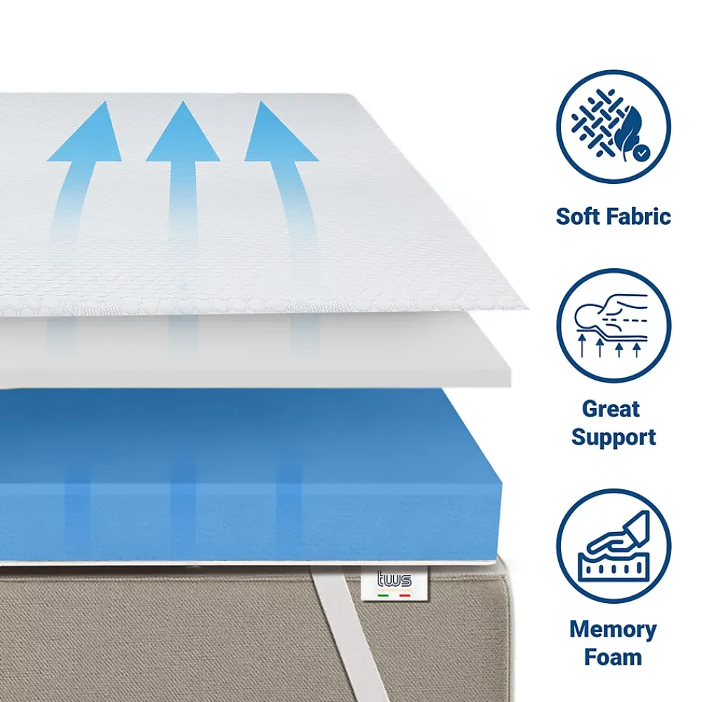 The White Stone Surmatelas en mousse à mémoire de forme 80 x 240 cm* Surmatelas