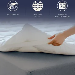 The White Stone Surmatelas 80x190 cm avec rembourrage en ouate de 1000 g/m²* Surmatelas
