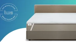 Surmatelas en mousse à mémoire de forme 160 x 195 cm><noscript><img width=