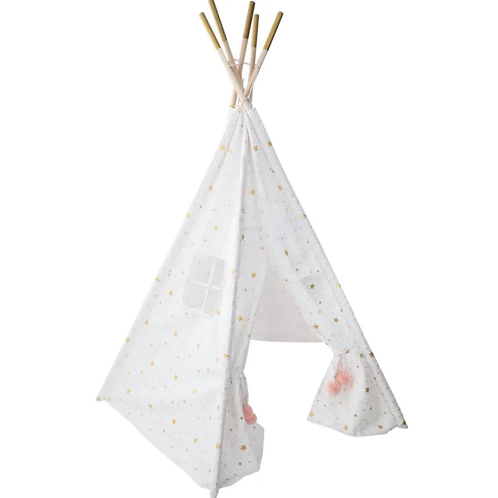 Atmosphera Créateur D'Intérieur Tipi enfant blanc & doré - Atmosphera*Enfant Lit Enfant