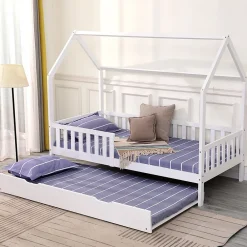 Happy Garden Tiroir-lit blanc -*Enfant Lit Enfant