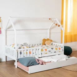 Happy Garden Tiroir-lit blanc -*Enfant Lit Enfant