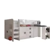 TOLEDO 1 Lit superposé 203,3/106,6/125 (blanc/blanc/gris)>Abiks Meble Sale