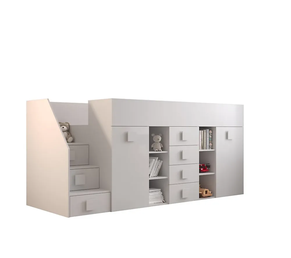 TOLEDO 3L Lit superposé 248,5/123/93 (blanc)>Abiks Meble Clearance