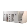 TOLEDO 3P Lit superposé 248,5/123/93 (blanc/blanc/gris)>Abiks Meble