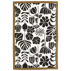 Torchon imprimé Twisted lime coton noir & blanc 45x70cm - Atmosphera><noscript><img width=