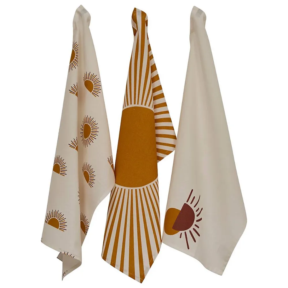 Atmosphera Créateur D'Intérieur Torchons Solaris ocre 45x70,1cm - Atmosphera* Boutis, Couvre-Lit, Édredon
