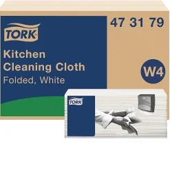 Torchon pour Cuisine blanc W4, Ultra-absorbant, 4 x 75 chiffons, 473179>Tork Best