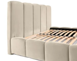 Torreon - lit coffre - 180x200 - sommier inclus - en velours -><noscript><img width=