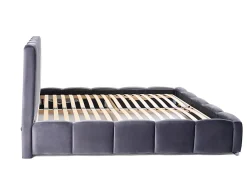 Best Mobilier Torreon - lit coffre - 140x200 - sommier inclus - en velours -* Lit Coffre
