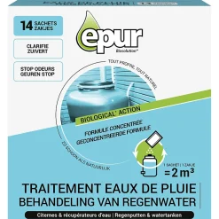 Epur Traitement des eaux de pluie citernes & récupérateurs d'eau 14 sachets* Déboucheur