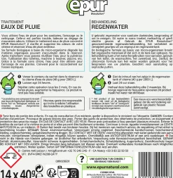 Epur Traitement des eaux de pluie citernes & récupérateurs d'eau 14 sachets* Déboucheur