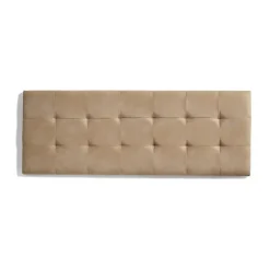 Tête de lit 160 Capitone Damier Tissu Anti-Tache 162x57x5cm Camel Clair.>Eccox Hot