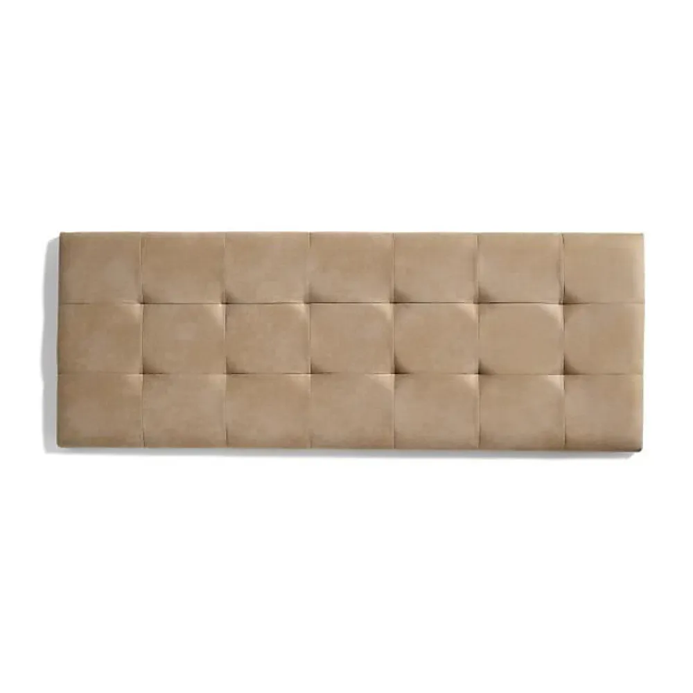 Tête de lit 160 Capitone Damier Tissu Anti-Tache 162x57x5cm Camel Clair.>Eccox Hot