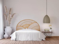 Vente-unique Tête de lit 160 cm - Rotin - Naturel - EFELA* Tête De Lit
