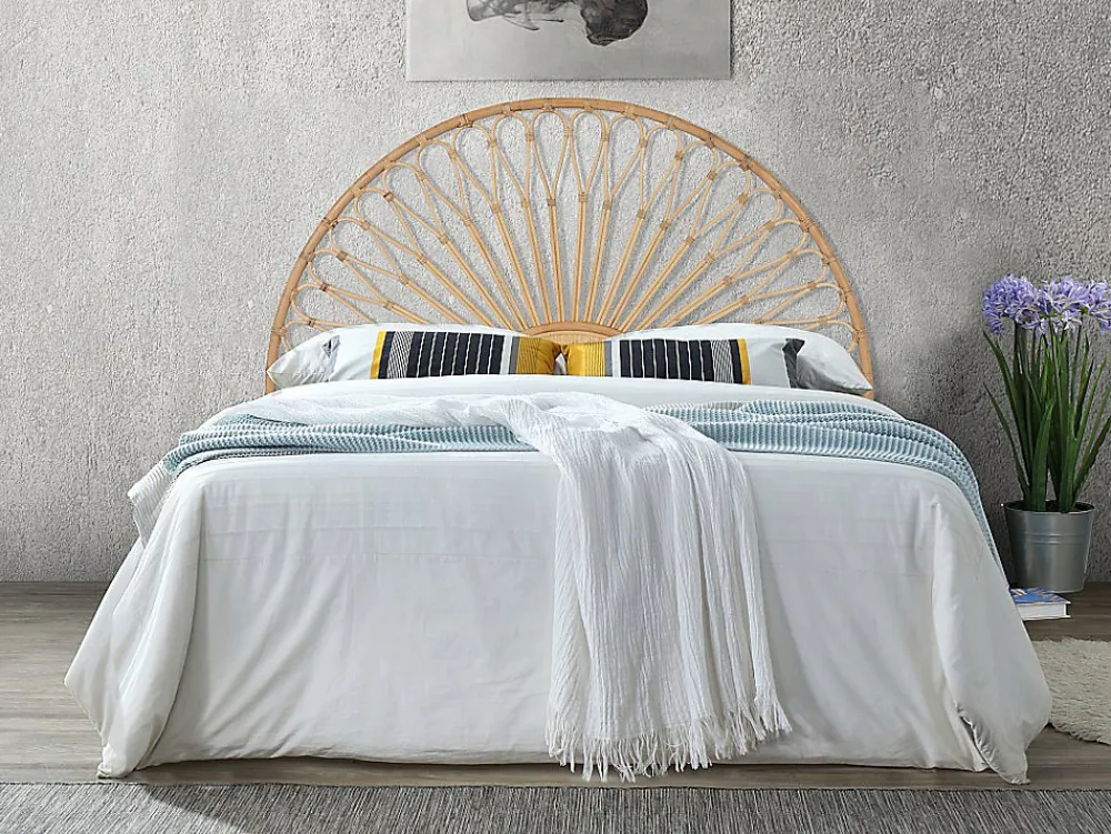 Vente-unique Tête de lit 160 cm - Rotin - Naturel - SOLIA* Tête De Lit