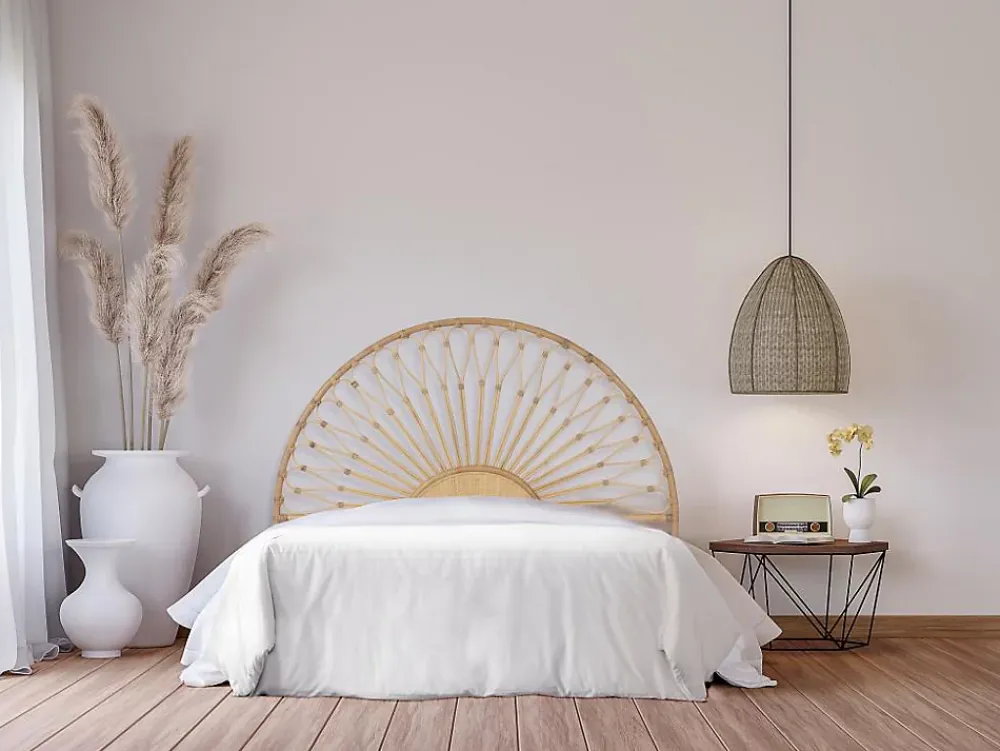 Vente-unique Tête de lit 160 cm - Rotin - Naturel - SOLIA* Tête De Lit