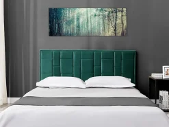 Vente-unique Tête de lit 140 cm - Velours - Vert - HERMINE* Tête De Lit