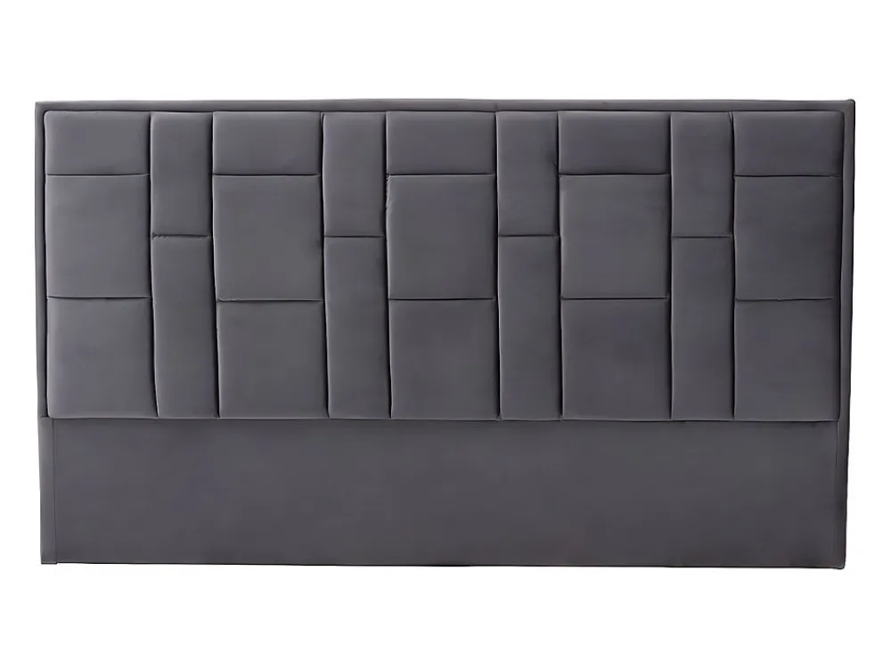 Tête de lit 140 cm - Velours - Gris foncé - HERMINE>Vente-unique