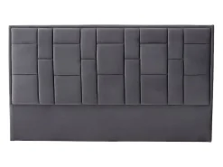 Tête de lit 140 cm - Velours - Gris foncé - HERMINE>Vente-unique