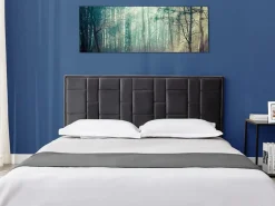 Tête de lit 140 cm - Velours - Gris foncé - HERMINE><noscript><img width=
