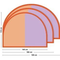 Tête de lit - Duo - intissé 225g/m² - pré-encollé - Orange - 110x160cm>99Deco Discount