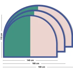 99Deco Tête de lit - Duo - intissé 225g/m² - pré-encollé - Rose - 110x180cm* Tête De Lit